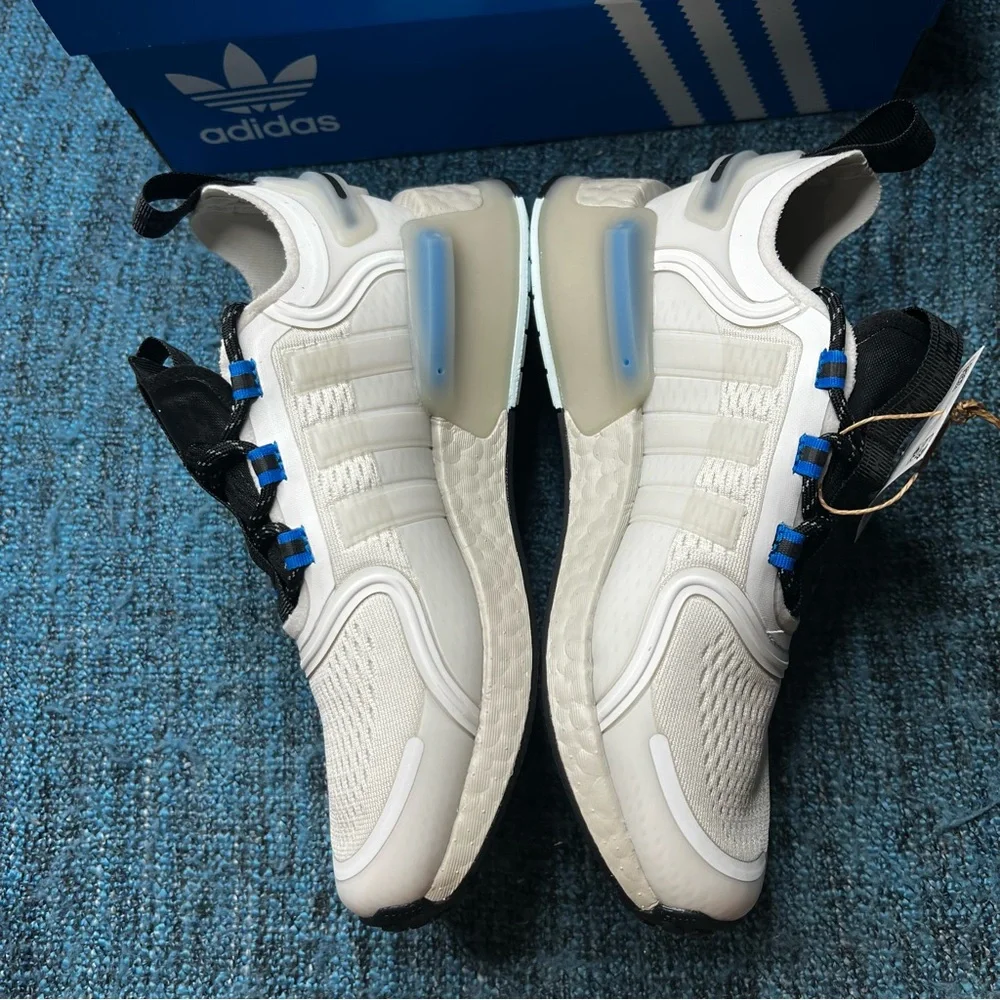 Adidas NMD V3 Sneakers in Crystal White Grey Blue Rush Mens Size 6 Athletic Shoe